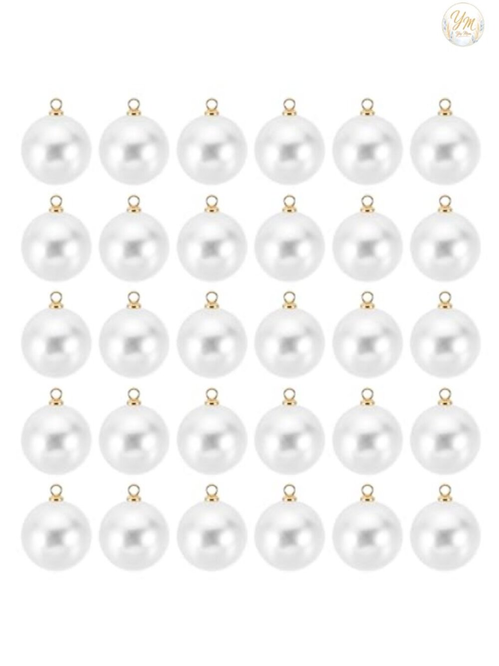 Faux Pearl Drops Charm 100pcs DIY Jewelry Making Pendant with Jump Rings